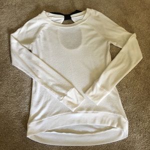 White Bow Back Sweater